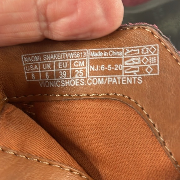 Vionic Burgundy Naomi Women's Suede Snake Embossed Water-Resistant Boots - Picture 9 of 11